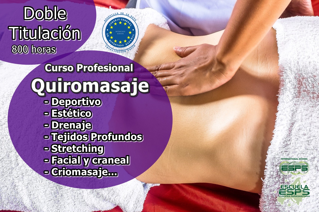 curso de quiromasaje profesional esps